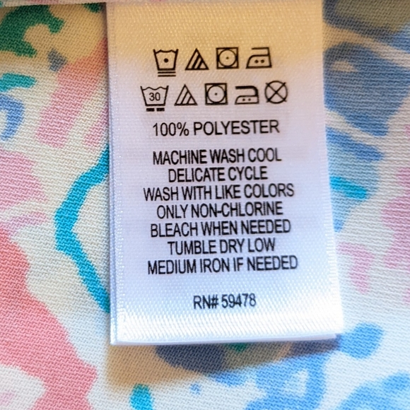 Anthropologie Antibes Blanc Tank Sundress XS Pink & Blue Design Spaghetti Straps - Picture 5 of 8